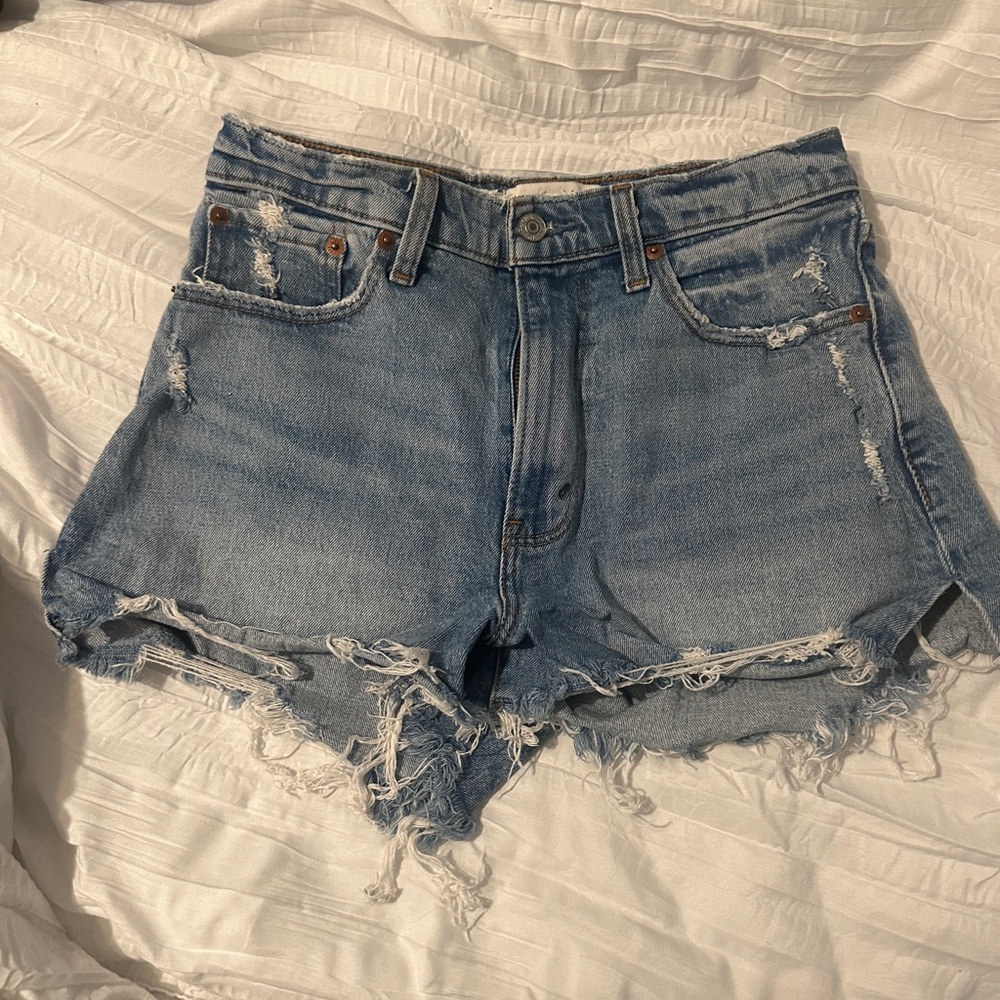 Abercrombie & Fitch Curve Love Mom Short, High-Waisted